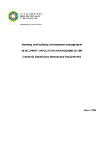 Planning and Building Development Management DEVELOPMENT APPLICATION MANAGEMENT SYSTEM