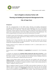 How to Register as Business Partner with City of Cape Town