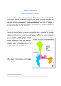 Terms of Reference Coastal Technical Committee: