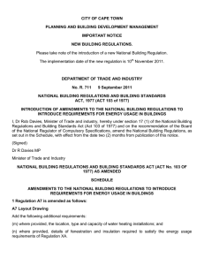 CITY OF CAPE TOWN PLANNING AND BUILDING DEVELOPMENT MANAGEMENT IMPORTANT NOTICE