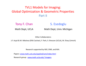 TVL1 Models for Imaging: Global Optimization &amp; Geometric Properties Global Optimization &amp; Geometric Properties