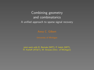 Combining geometry and combinatorics A unified approach to sparse signal recovery