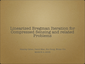 Linearized Bregman Iteration for Compressed Sensing and related Problems