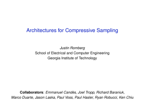 Architectures for Compressive Sampling