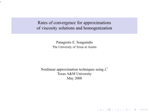 Rates of convergence for approximations of viscosity solutions and homogenization L