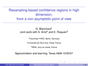 Resampling-based confidence regions in high dimension, from a non-asymptotic point of view