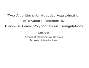Two Algorithms for Adaptive Approximation of Bivariate Functions by