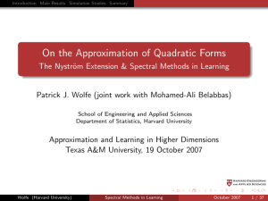 On the Approximation of Quadratic Forms