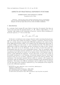 ASPECTS OF FRACTIONAL EXPONENT FUNCTORS ANDERS KOCK AND GONZALO E. REYES