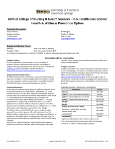 Beth-El College of Nursing &amp; Health Sciences – B.S. Health... Health &amp; Wellness Promotion Option