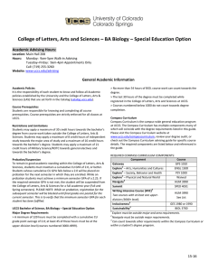 College of Letters, Arts and Sciences – BA Biology –... Academic Advising Hours: General Academic Information