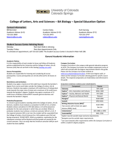 College of Letters, Arts and Sciences – BA Biology –... Contact Information: