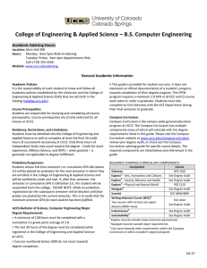 College of Engineering &amp; Applied Science – B.S. Computer Engineering