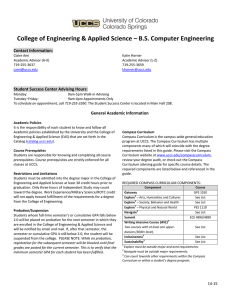 College of Engineering &amp; Applied Science – B.S. Computer Engineering