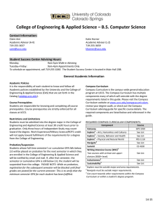 College of Engineering &amp; Applied Science – B.S. Computer Science