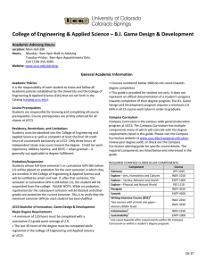College of Engineering &amp; Applied Science – B.I. Game Design... Academic Advising Hours: General Academic Information