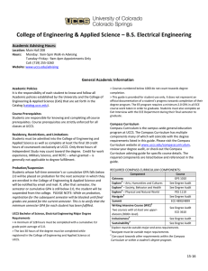 College of Engineering &amp; Applied Science – B.S. Electrical Engineering