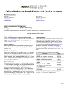 College of Engineering &amp; Applied Science – B.I. Electrical Engineering