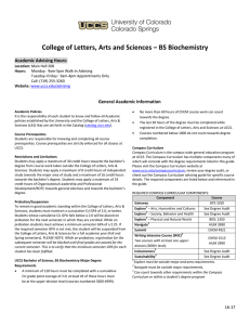 College of Letters, Arts and Sciences – BS Biochemistry