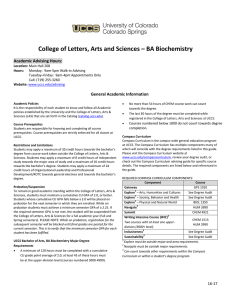 College of Letters, Arts and Sciences – BA Biochemistry