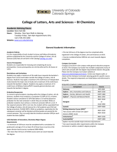 College of Letters, Arts and Sciences – BI Chemistry