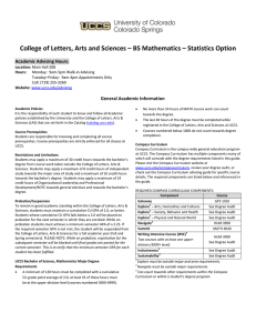 College of Letters, Arts and Sciences – BS Mathematics –... Academic Advising Hours: General Academic Information