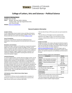 College of Letters, Arts and Sciences – Political Science