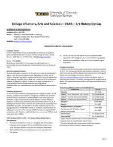 College of Letters, Arts and Sciences – VAPA – Art... Academic Advising Hours: General Academic Information