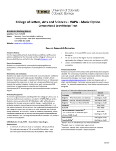 College of Letters, Arts and Sciences – VAPA – Music... Composition &amp; Sound Design Track Academic Advising Hours: