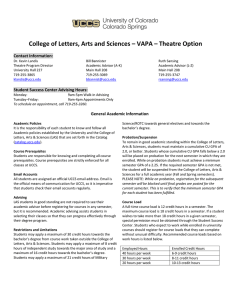 College of Letters, Arts and Sciences – VAPA – Theatre... Contact Information: