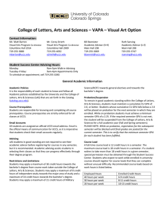 College of Letters, Arts and Sciences – VAPA – Visual... Contact Information: