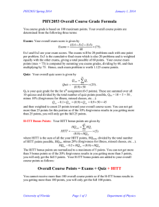 PHY2053 Overall Course Grade Formula