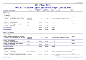 City of Cape Town ANNEXURE 2.3