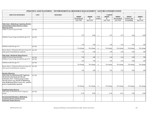 STRATEGY AND PLANNING -  ENVIRONMENTAL RESOURCE MANAGEMENT - NATURE...