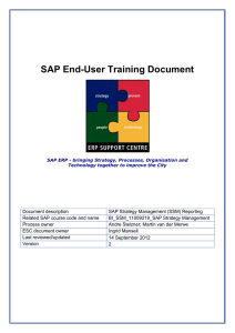 SAP End-User Training Document