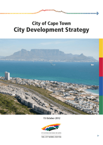 City Development Strategy City of Cape Town ▲ 15 October 2012