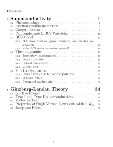 Superconductivity 1 Phenomenology Electron-phonon interaction