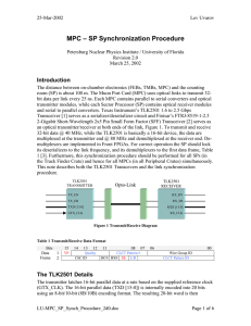 MPC – SP Synchronization Procedure