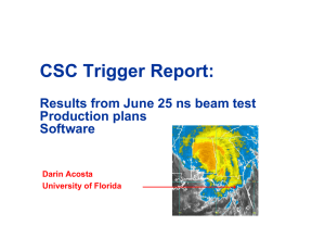 CSC Trigger Report: Results from June 25 ns beam test Production plans Software