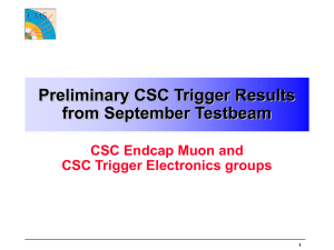 Preliminary CSC Trigger Results from September Testbeam CSC Endcap Muon and