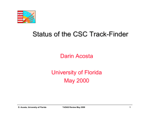 Status of the CSC Track-Finder Status of the CSC Track - Finder