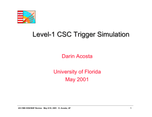 Level-1 CSC Trigger Simulation Level - 1 CSC Trigger Simulation