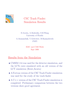CSC Track Finder: Simulation Results Results from the Simulation