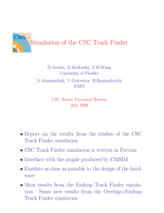 Simulation of the CSC Track Finder