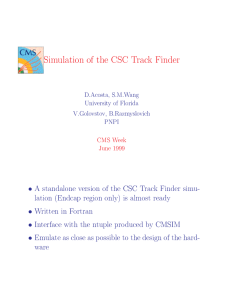 Simulation of the CSC Track Finder