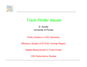 Track-Finder Issues