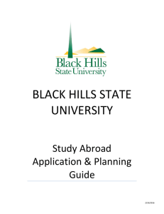 BLACK HILLS STATE UNIVERSITY  Study Abroad