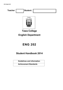 ENG 202 Tawa College English Department