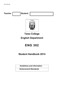 ENG 302  Tawa College English Department