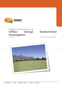 Clifton Garage Geotechnical Investigation Interpretive Geotechnical Report for April